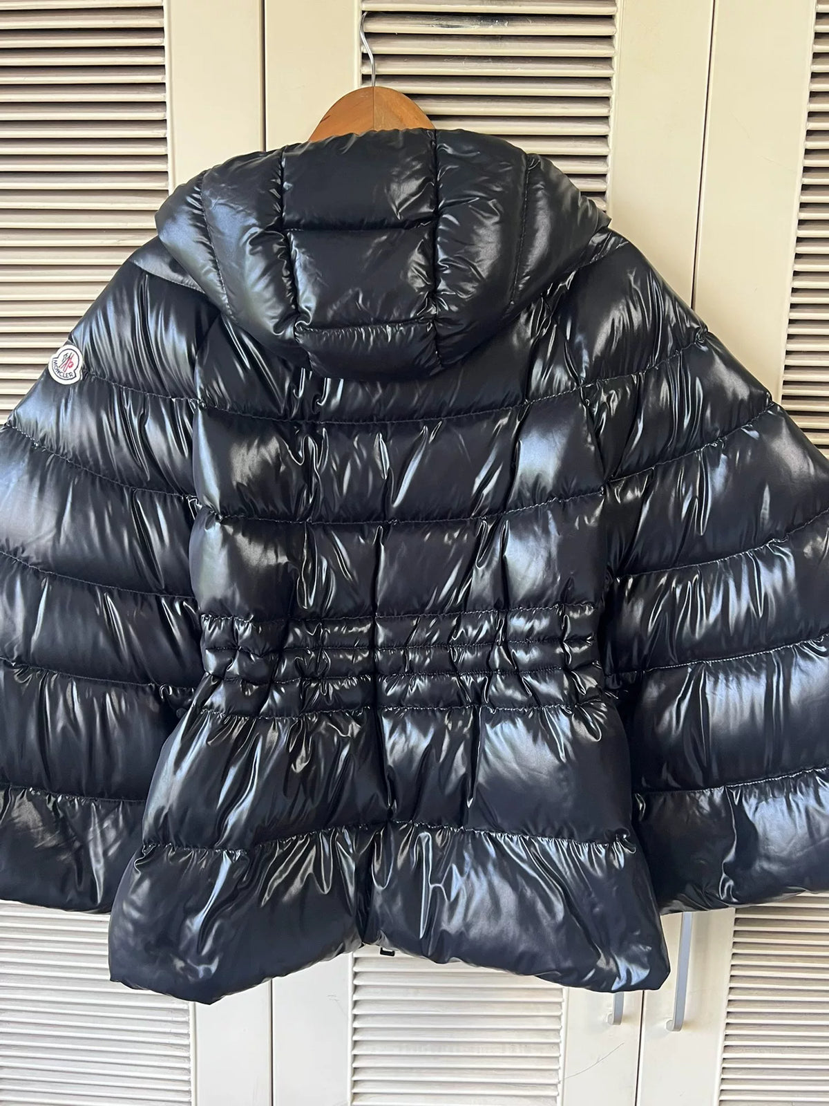 Moncler Cape Down Drawstring Black Jacket