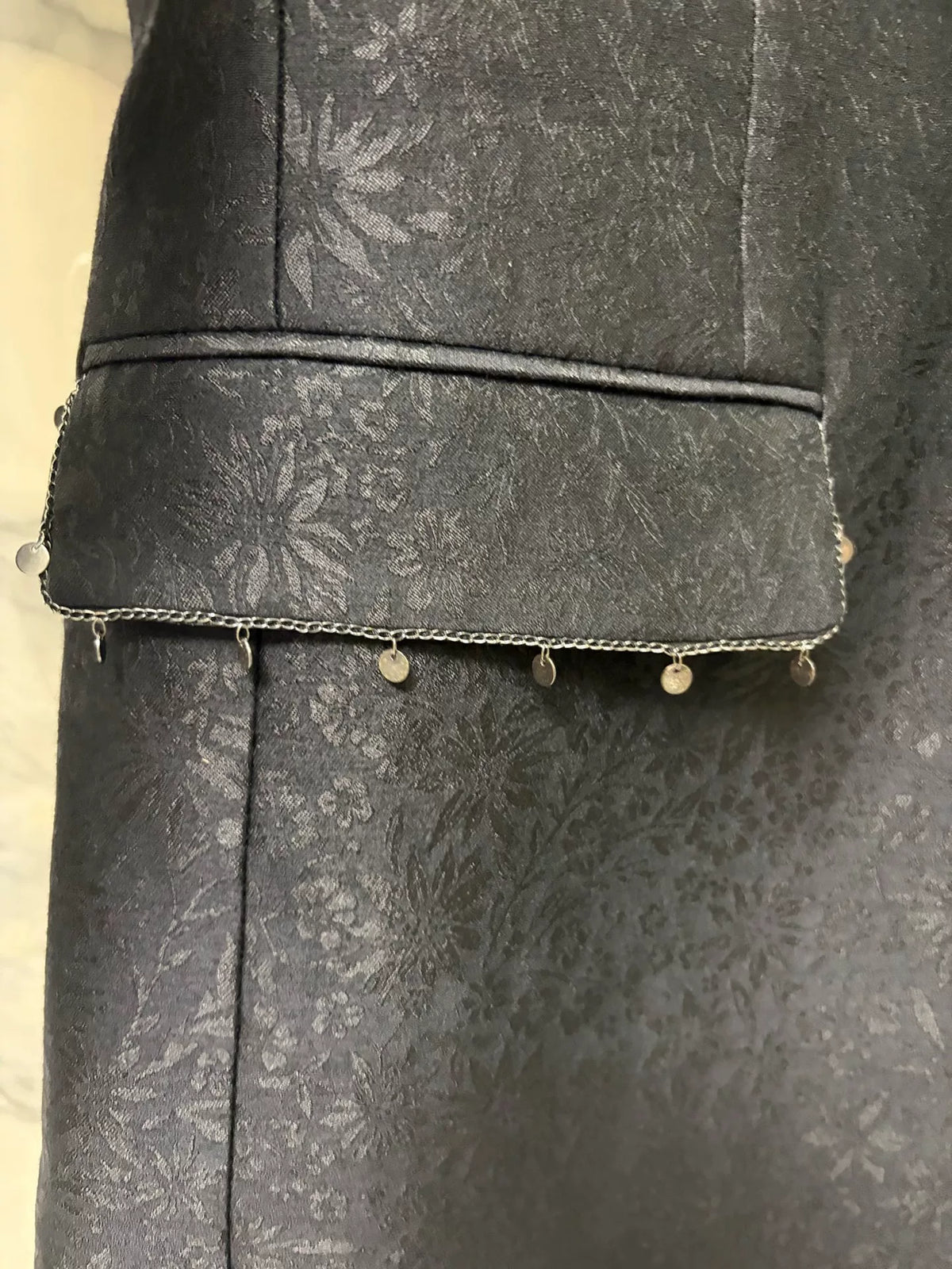 Saint Laurent Jacquard Scale Blazer