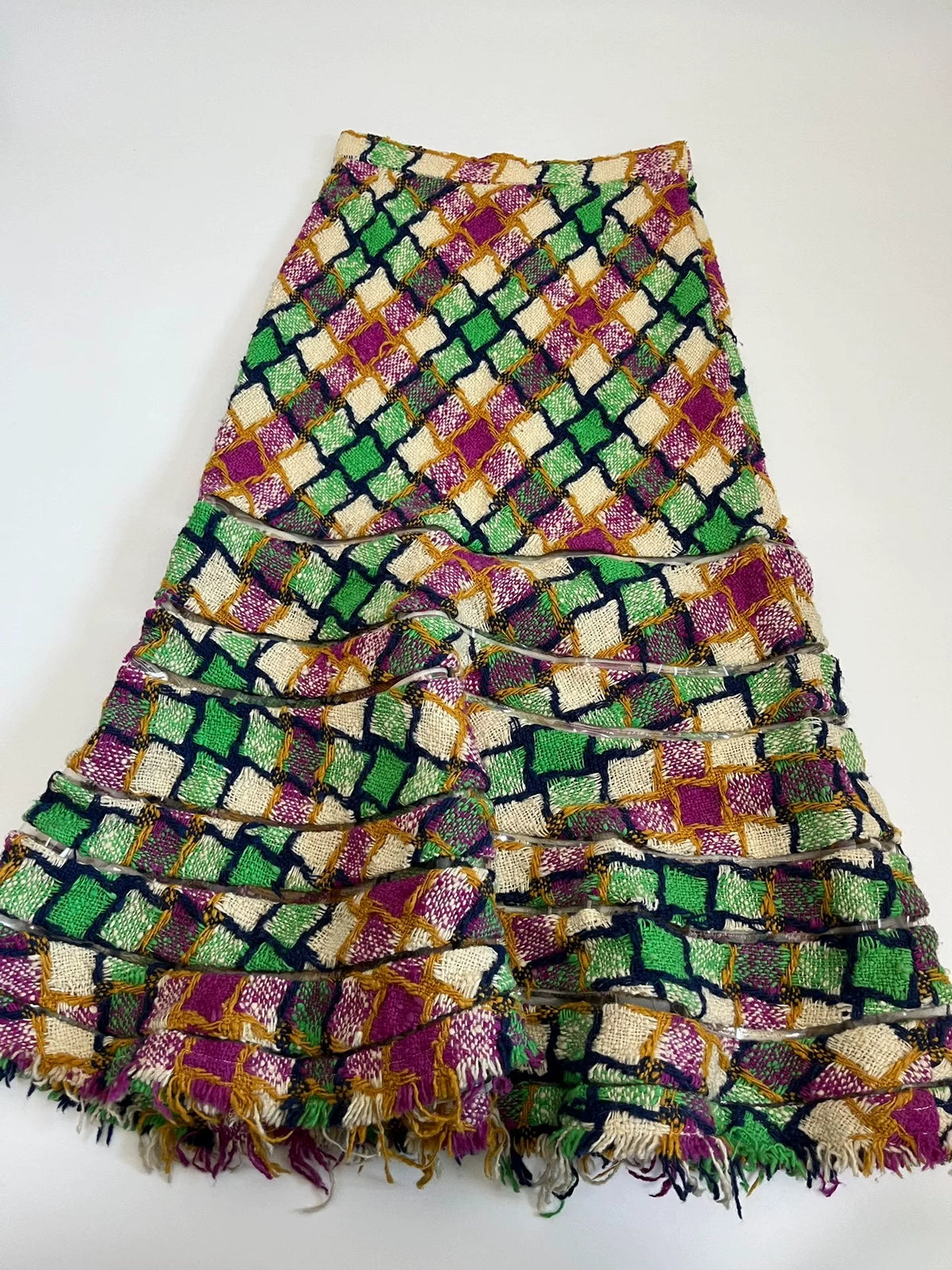 Junya Watanabe Plaid Midi Skirt