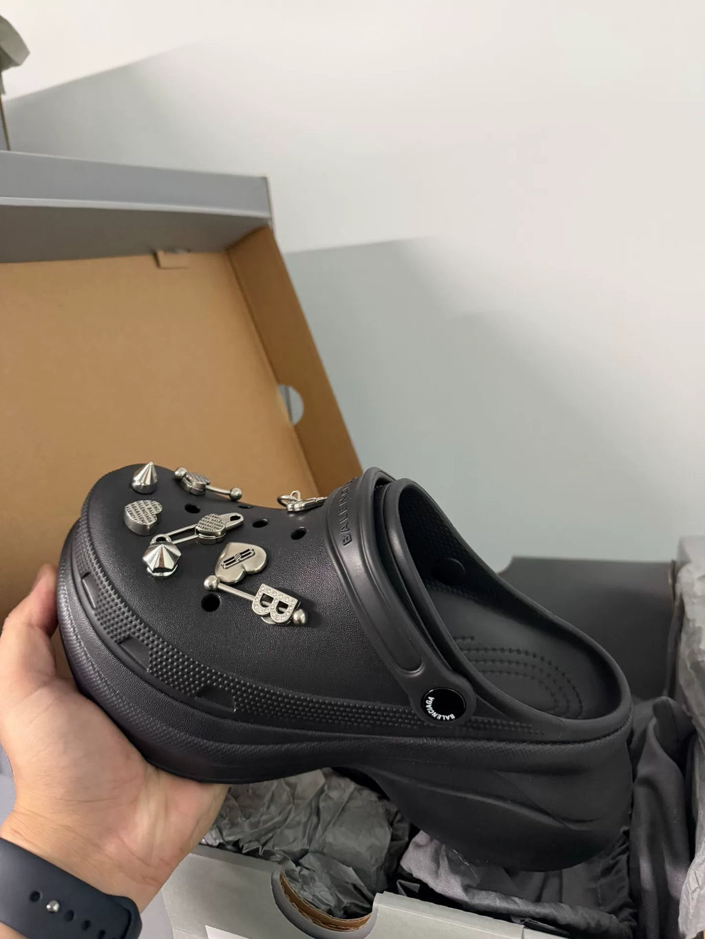 Balenciaga 25 Winter Crocs Punk Clog Shoes