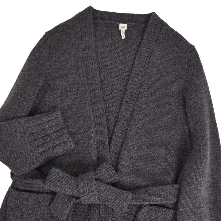 HERMES Grey Cashmere Cardigan