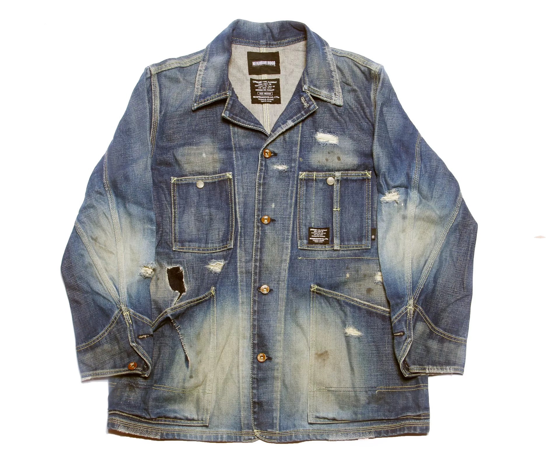 Neighborhood 06AW Kneel Down Blue Distressed Denim Jacket