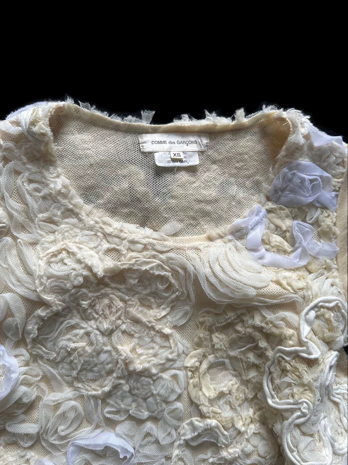 Comme Des Garçons SS12 Double-Sided Floral Bell-Sleeve Top