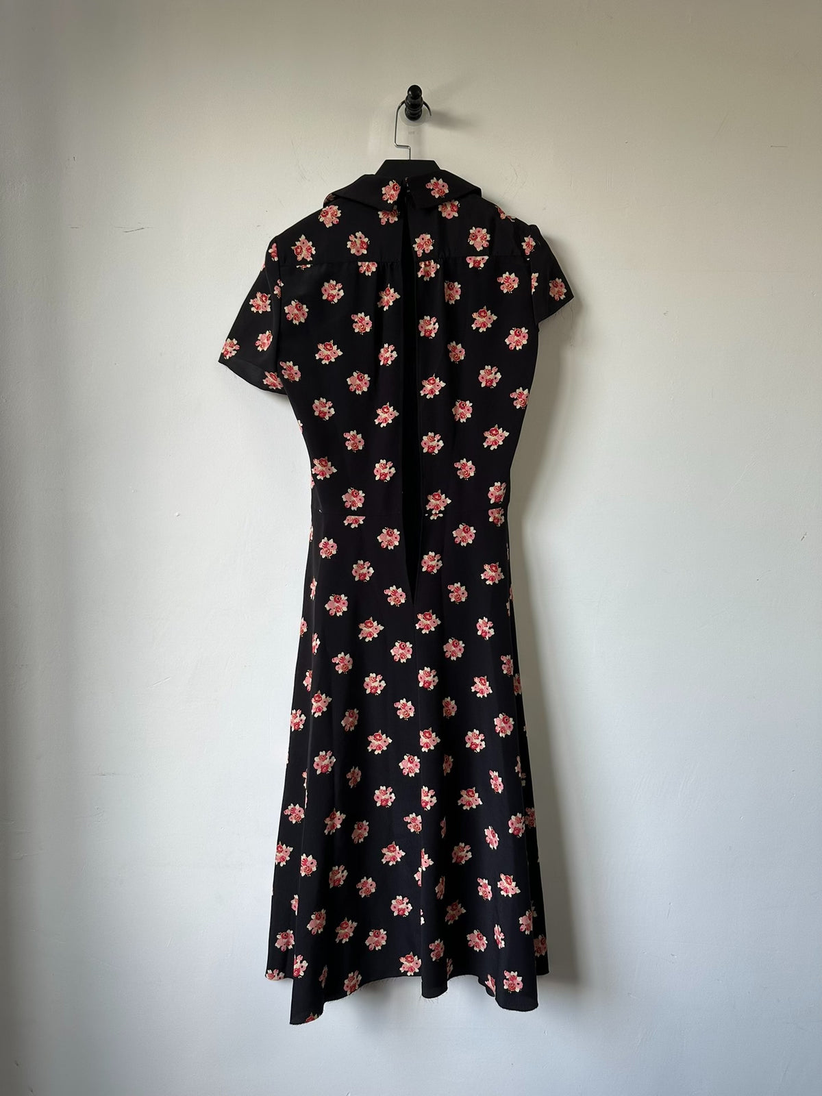 Runway Floral Asymmetric Drape Dress