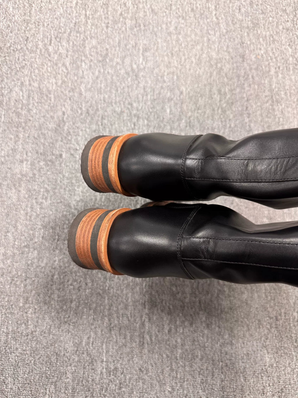 Louis Vuitton Black Monogram Buckle Boots