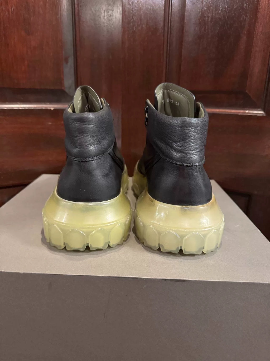 Rick Owens FW19 Black Clear Tractor Sneakers