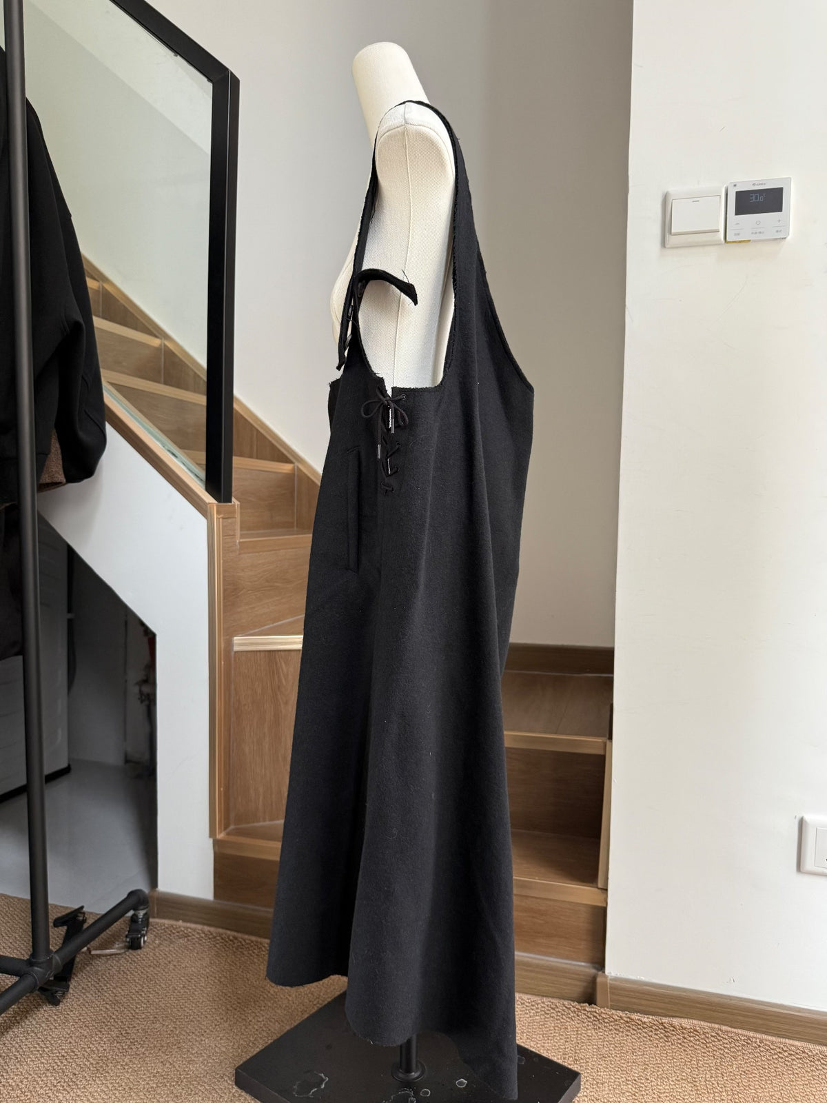 Yohji Yamamoto AW22 Wool Fringe Dress