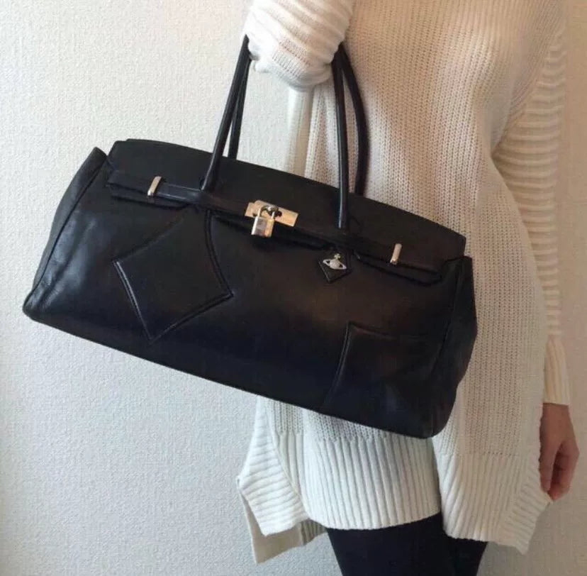 Vivienne Westwood "Queen" Platinum Bag Handbag Black