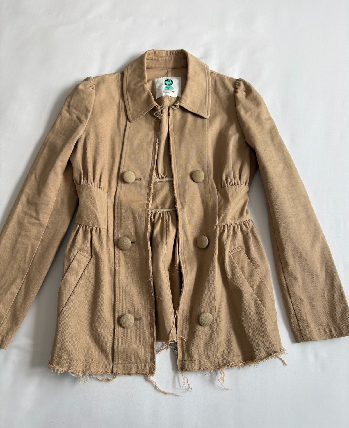 Undercover Vintage Asymmetric Haze Runway Pleated Distressed Jacket