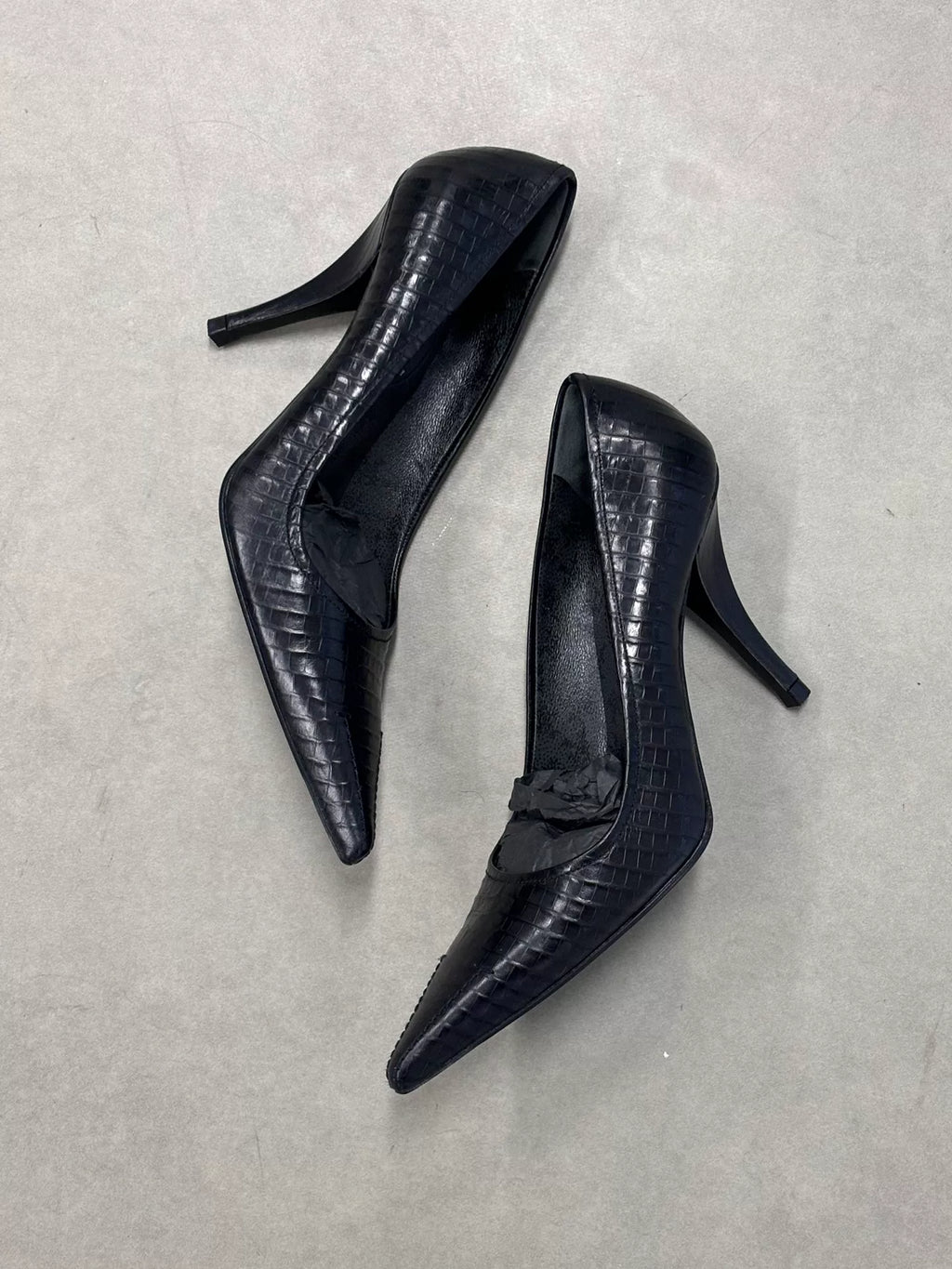 miu miu｜Crocodile-Pattern Pointed-Toe High Heels