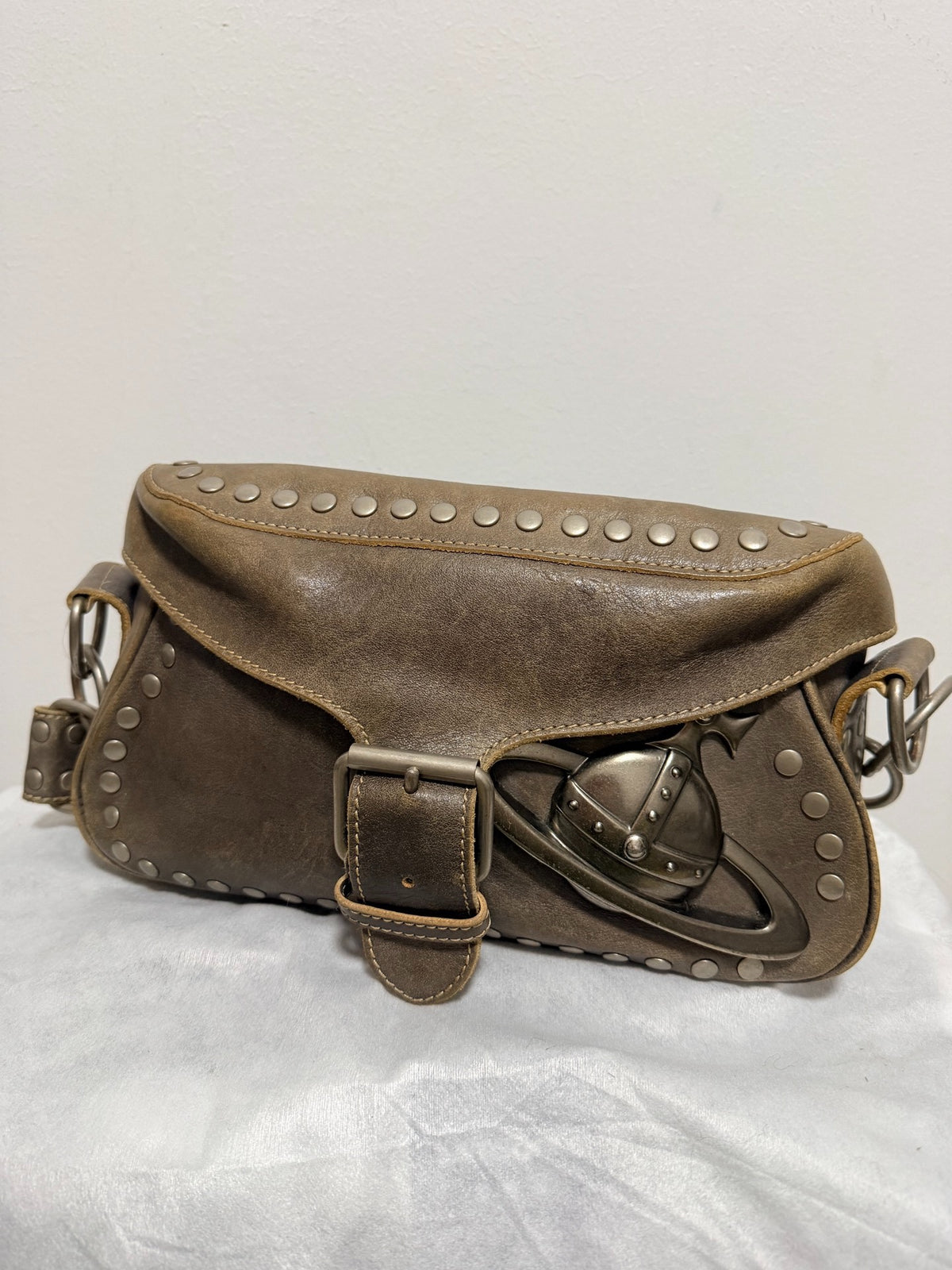 Vivienne Westwood "Queen Mother" Biker Rivet Bag