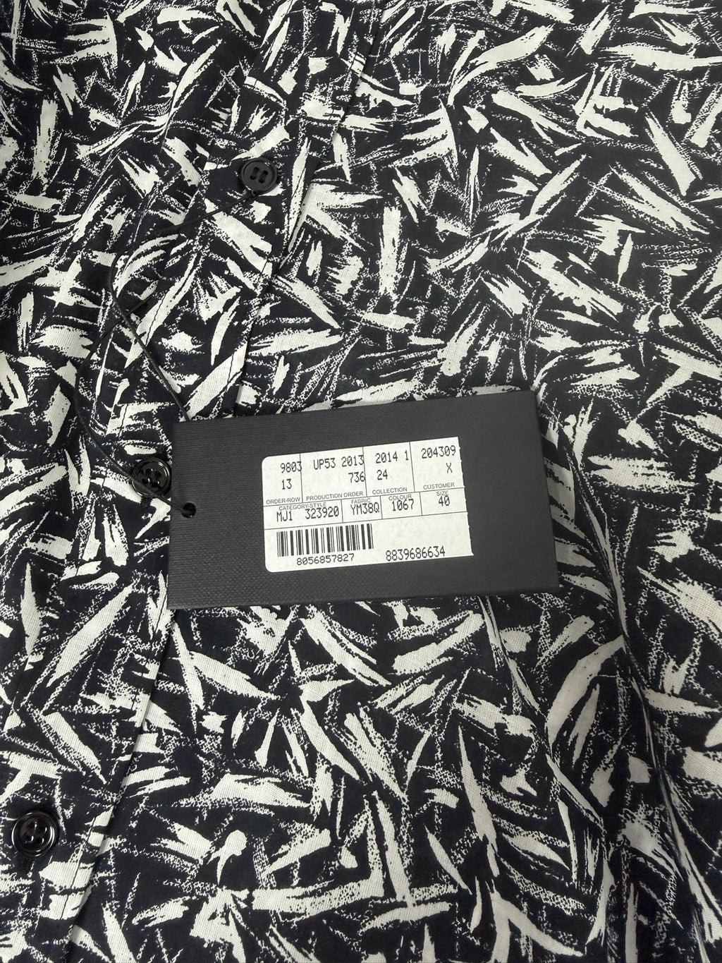 Saint Laurent Slp14ss All-Over Thorns Print Shirt