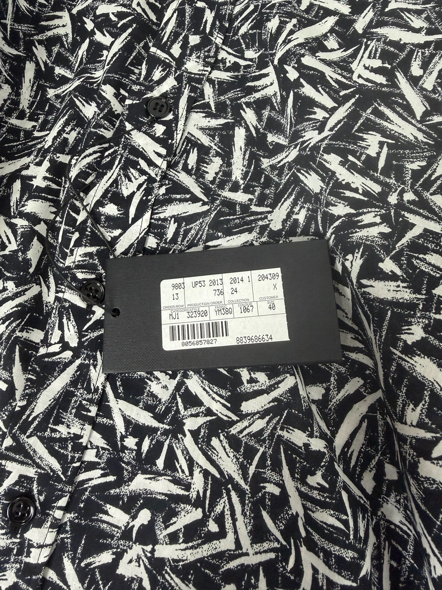 Saint Laurent Slp14ss All-Over Thorns Print Shirt