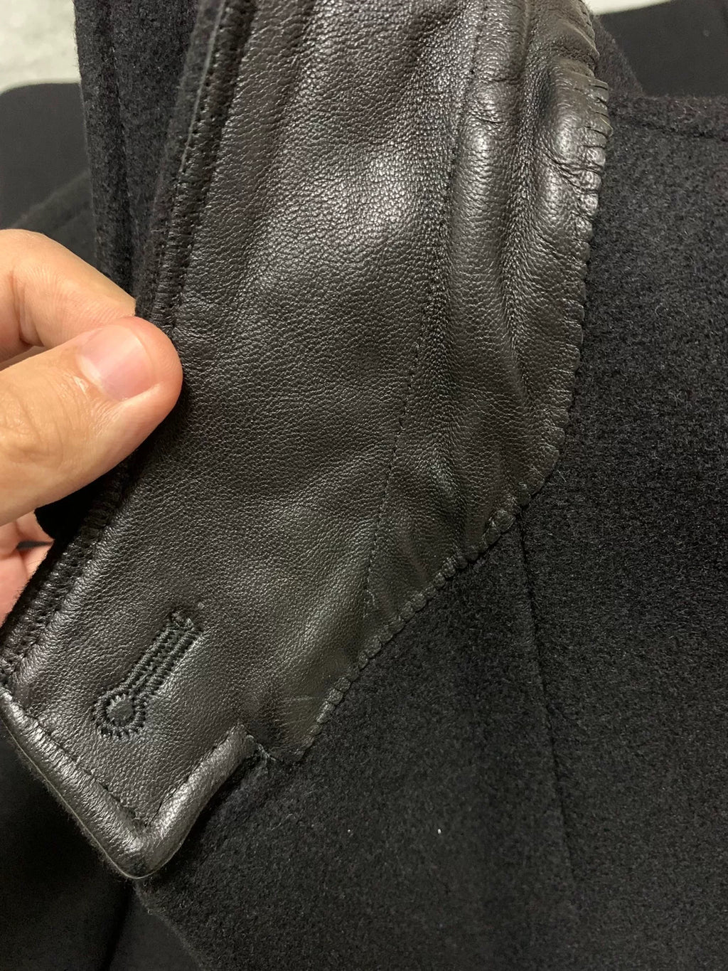 Saint Laurent 15FW Black Sheepskin Coat Wool