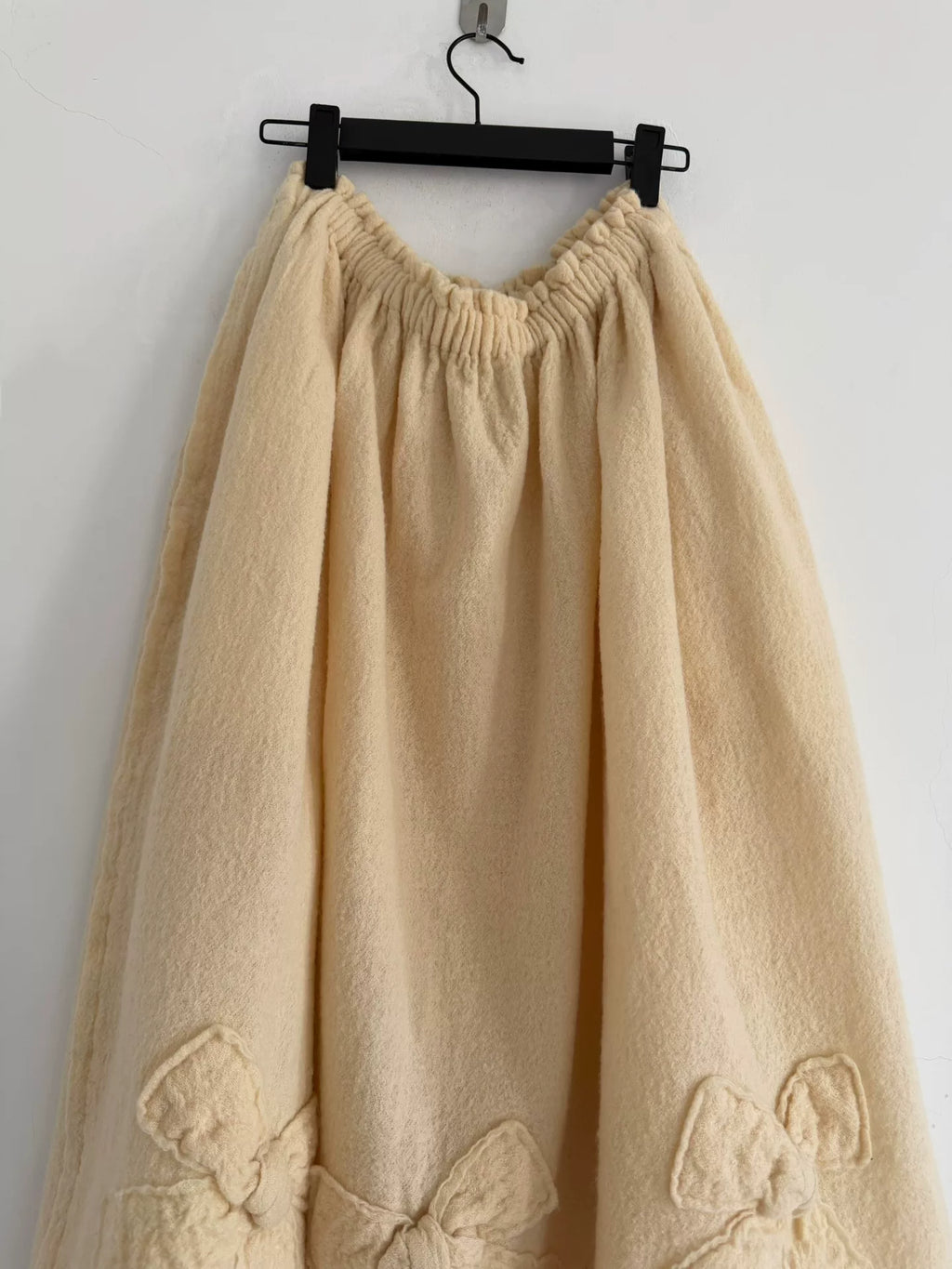 Comme Des Garcons Rei Kawakubo 2018 Red Label Tricot line bow skirt