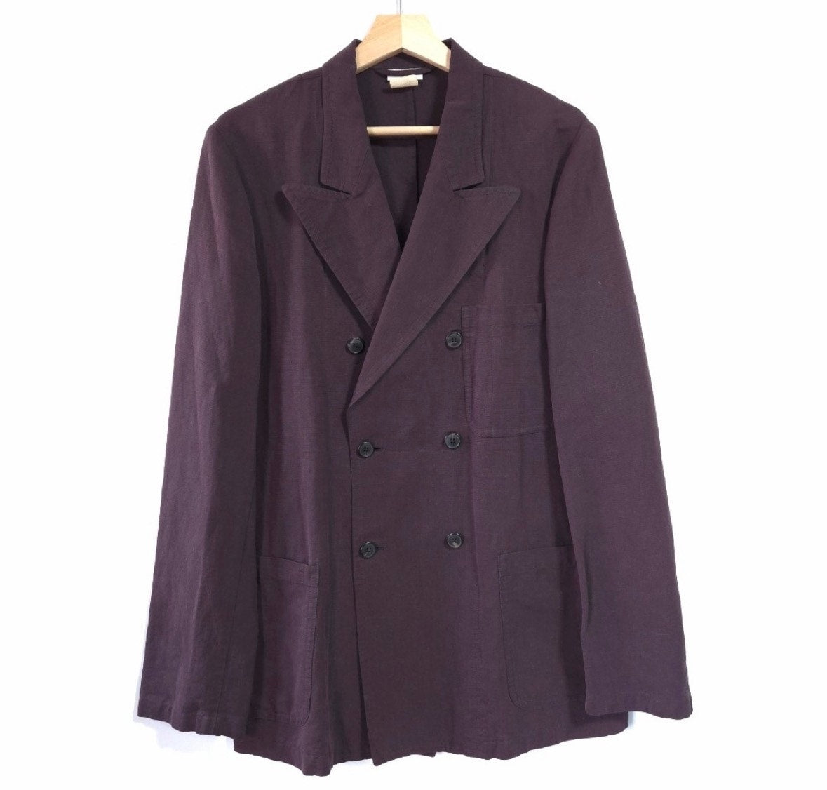 Dries Van Noten Linen Blend Double-Breasted Jacket
