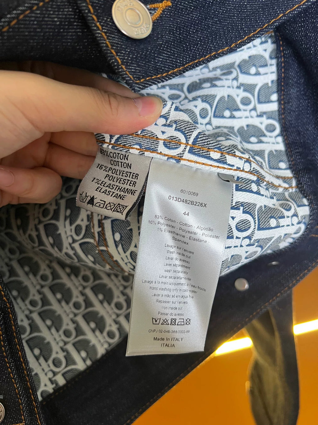 Dior Full-Print Denim Top