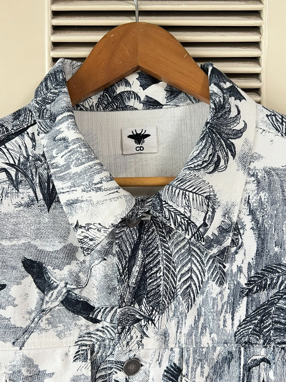 Dior Floral Embroidered Blue Denim Jacket