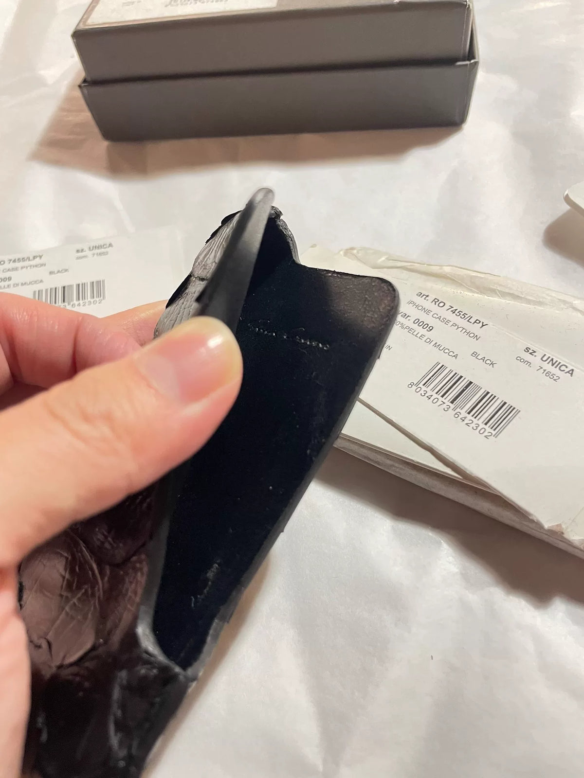Rick Owens FW13 Island Iphone case python Black Other