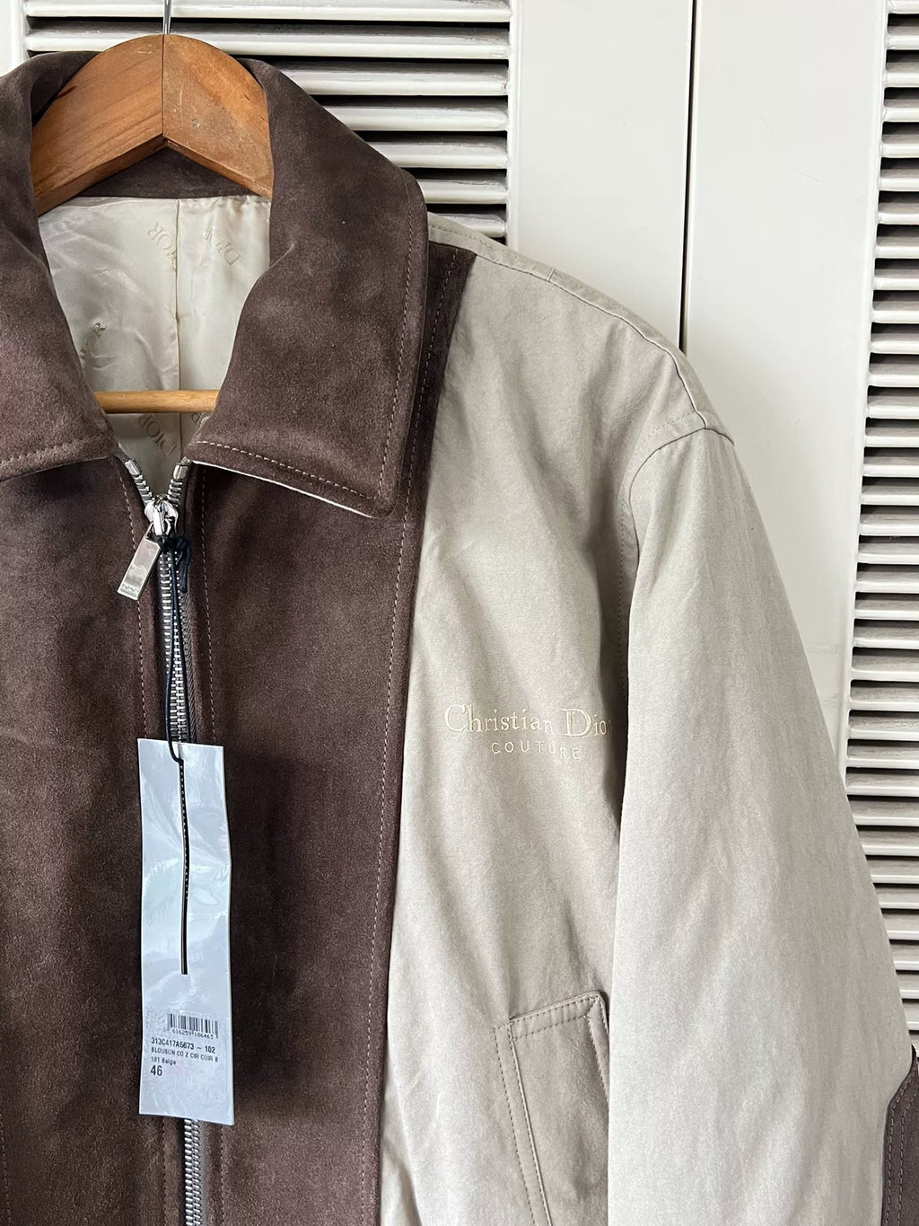 Dior Patchwork Leather Jacket Coat