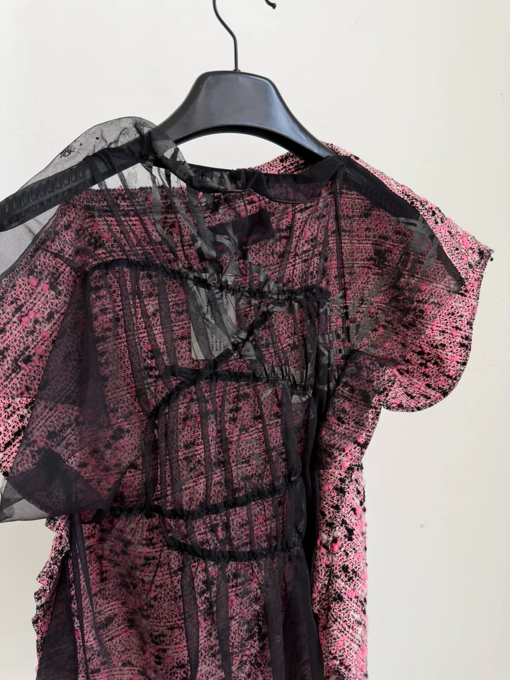 Comme Des Garcons Rei Kawakubo 2013 Tricot line asymmetric yarn-spliced top