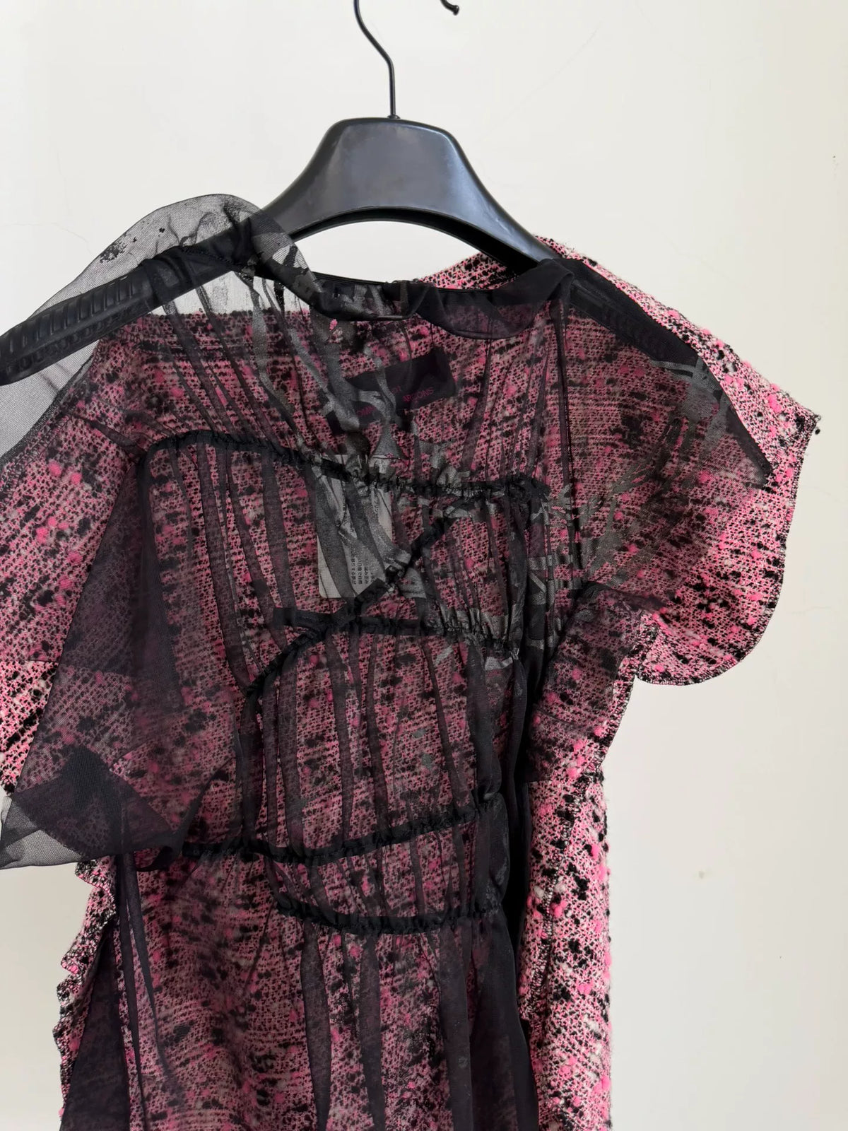 Comme Des Garcons Rei Kawakubo 2013 Tricot line asymmetric yarn-spliced top