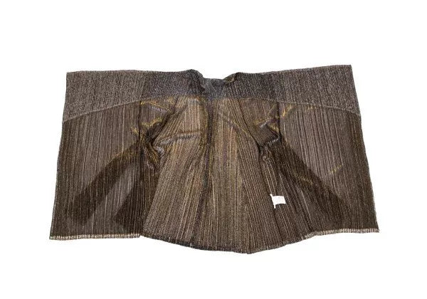 Issey Miyake Vintage Gold Shiny Pleated Top