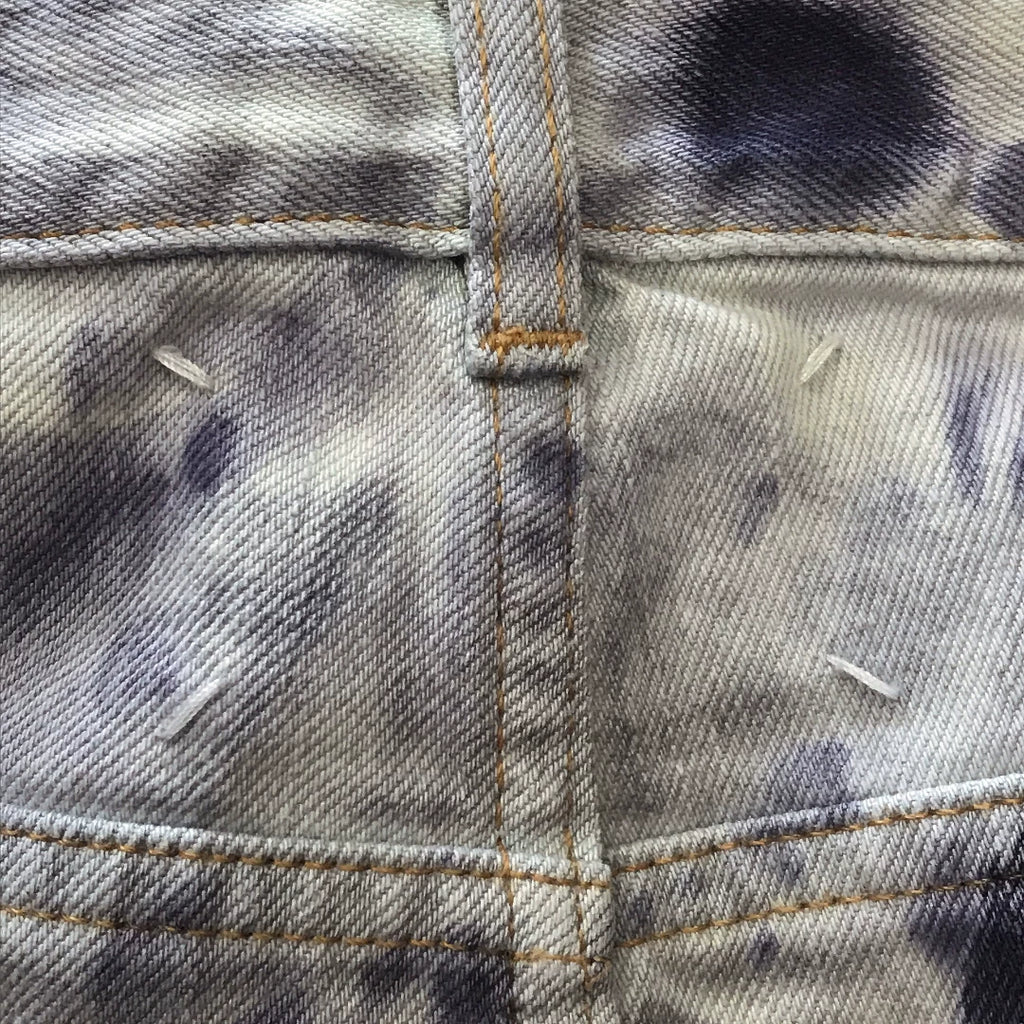 Maison Margiela Oil Stain Drip-Dyed 9‑Inch Jeans