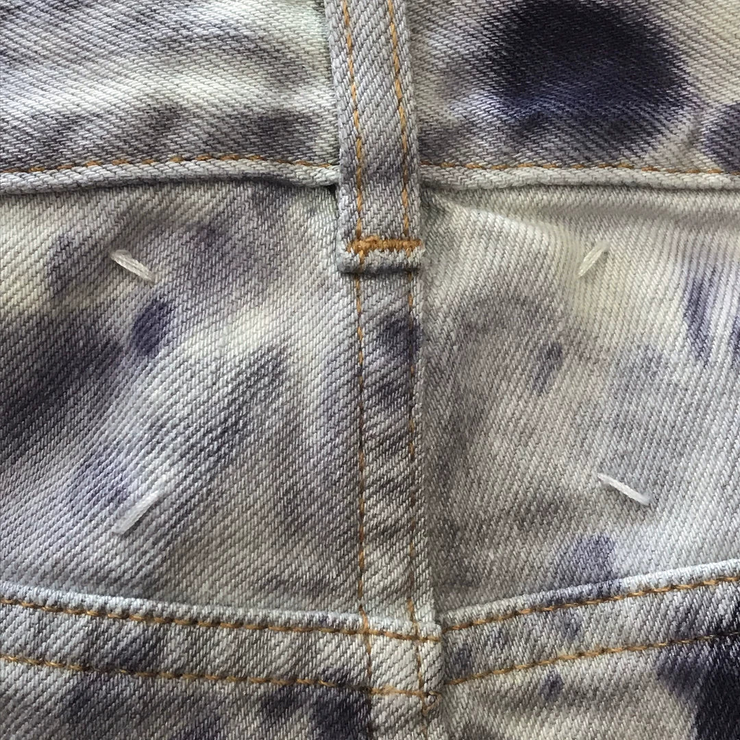 Maison Margiela Oil Stain Drip-Dyed 9‑Inch Jeans