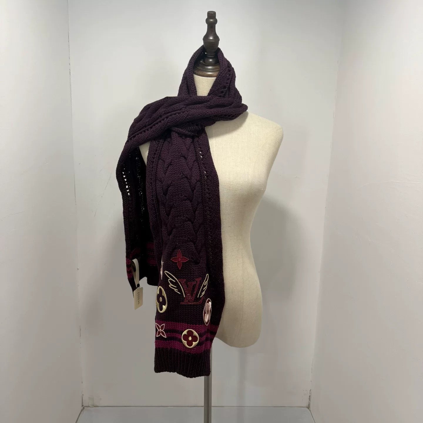 Louis Vuitton Embroidered Logo Scarf