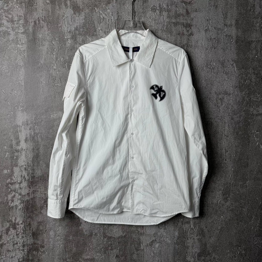 Louis Vuitton White Embroidered Shirt