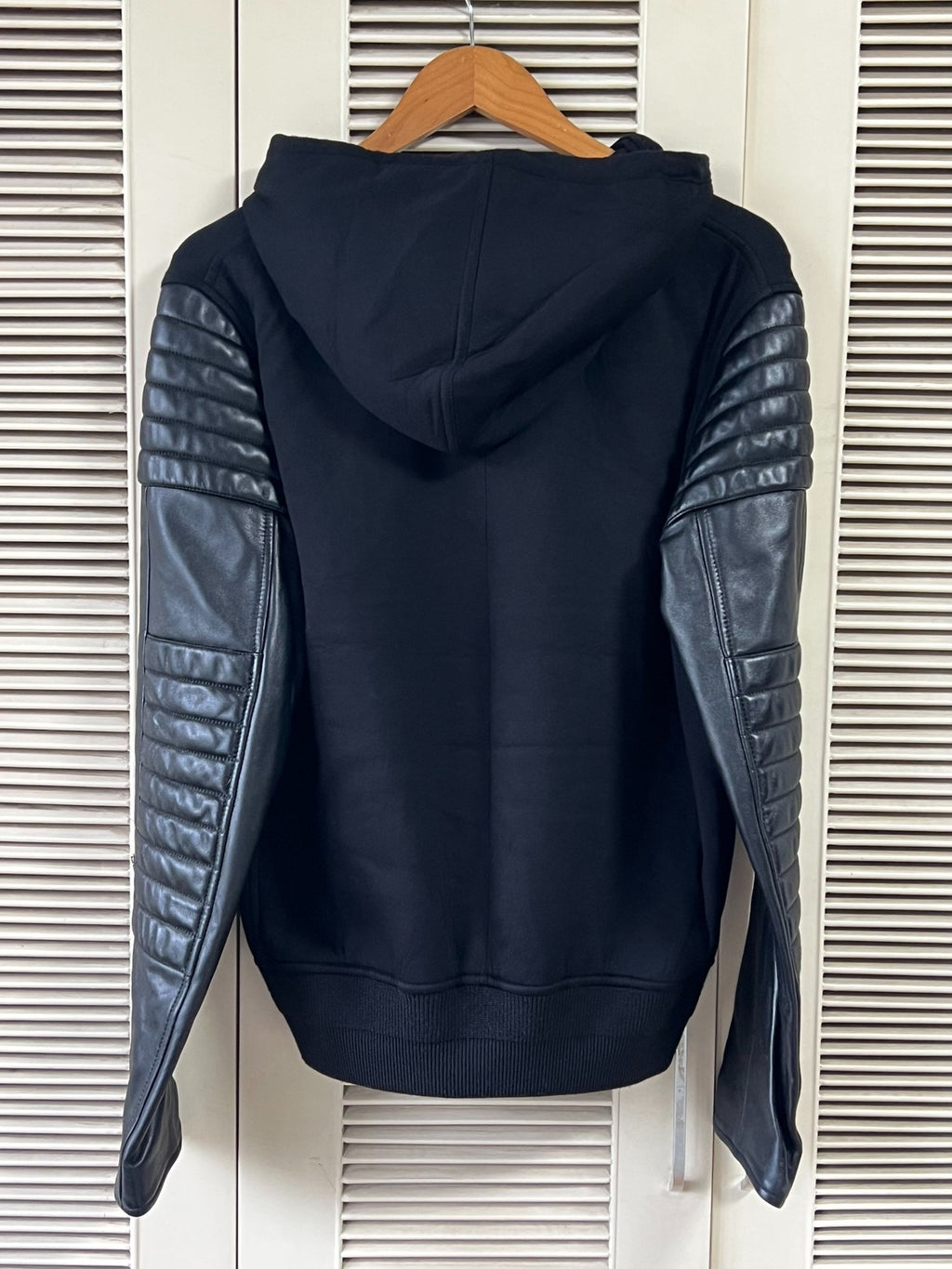 Givenchy Men's Leather-Panel Hooded Jacket