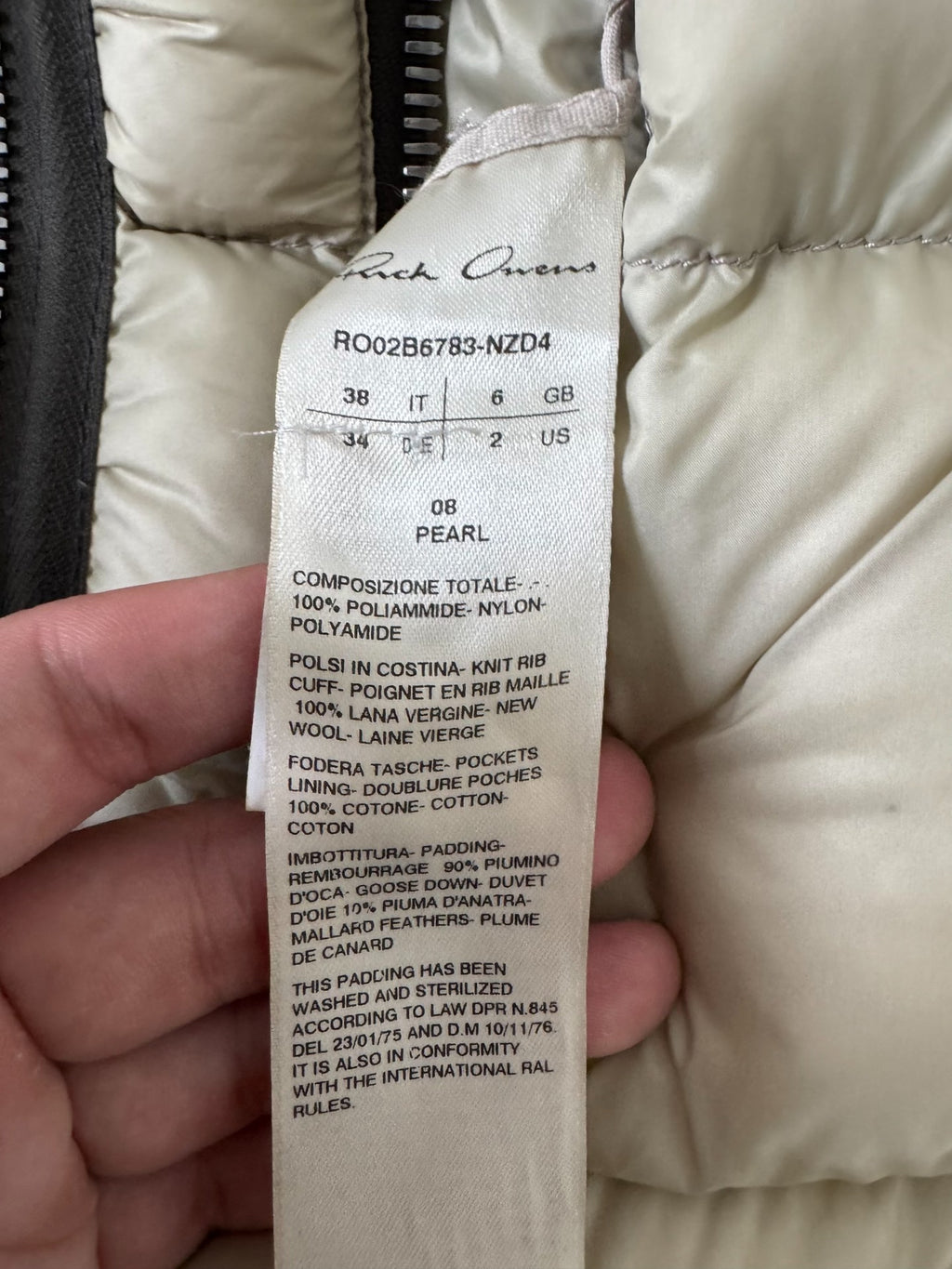 Rick Owens Down Jacket