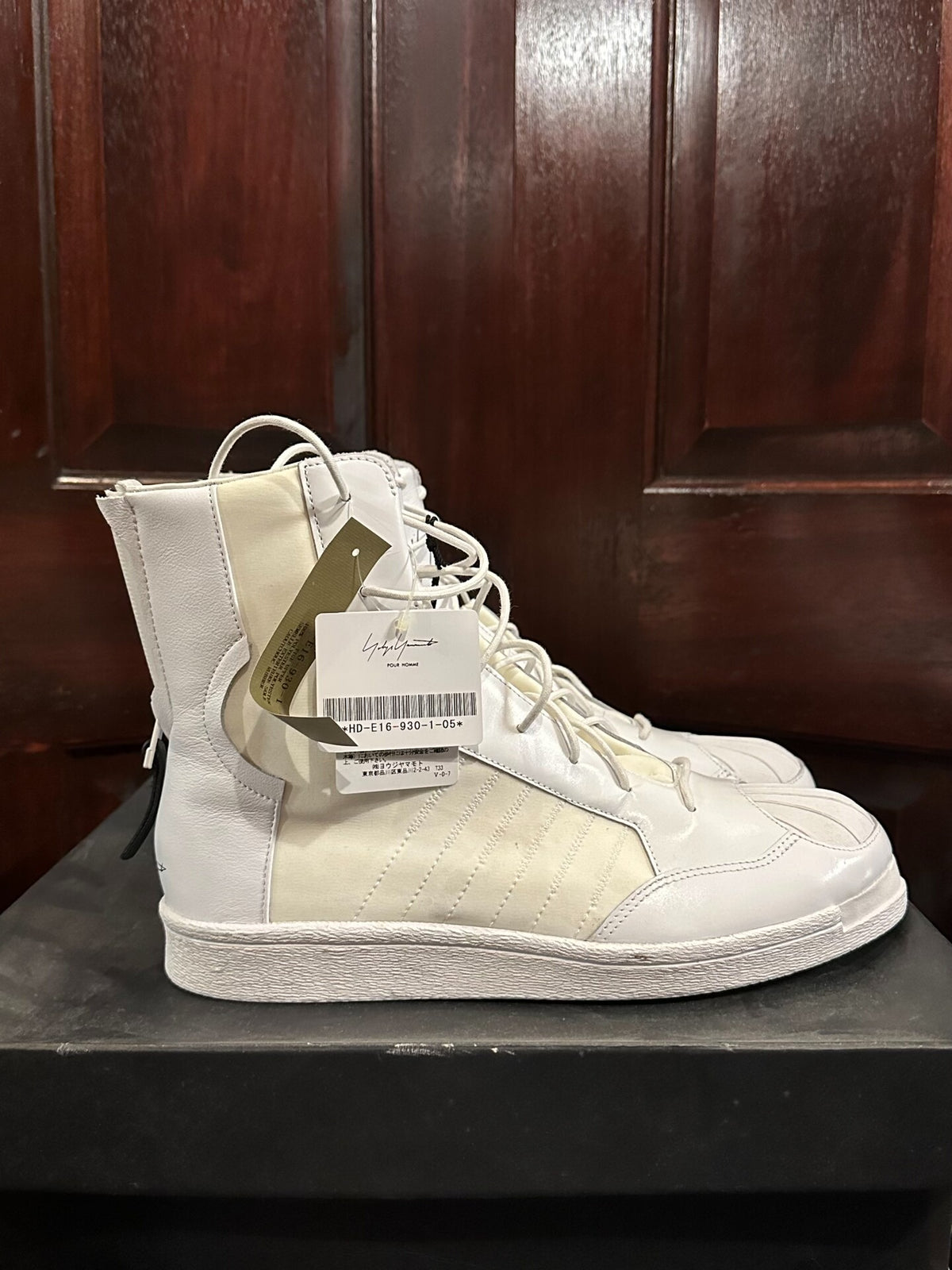 Yohji Yamamoto × Adidas Y3 White Punk Superstar Shell-Toe Leather Sneakers