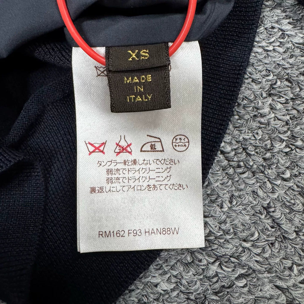 Louis Vuitton LV monogram logo knit patchwork zip-up jacket