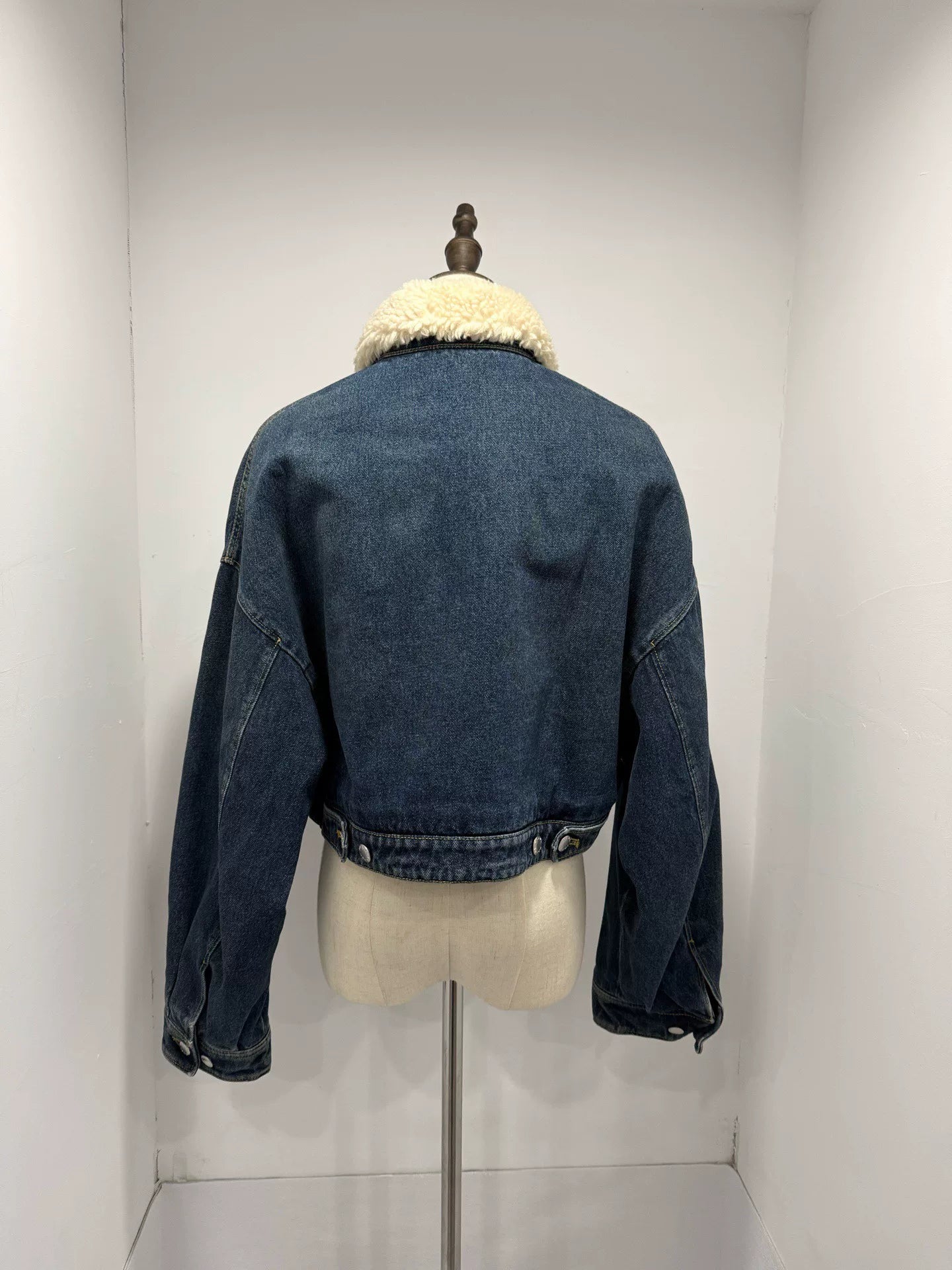 Prada Wool Triangle Logo Denim Jacket