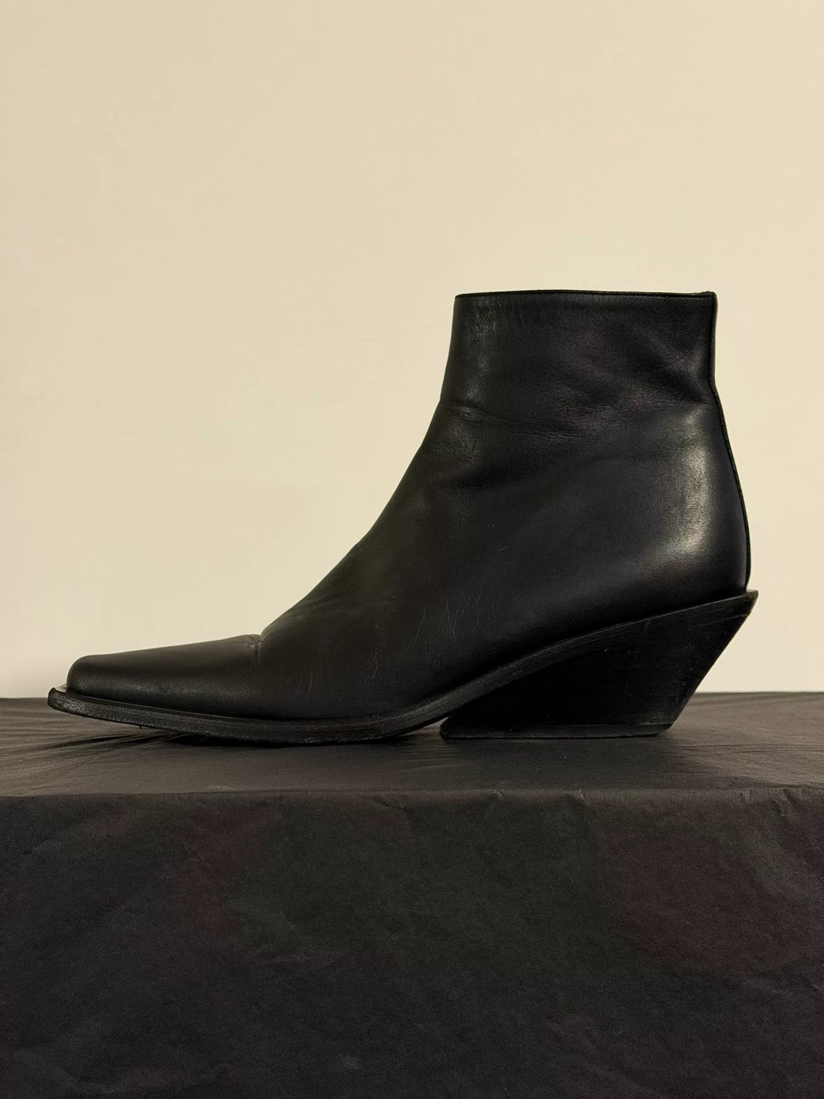 Ann Demeulemeester Western Wedge Boots Combat Ankle Boots