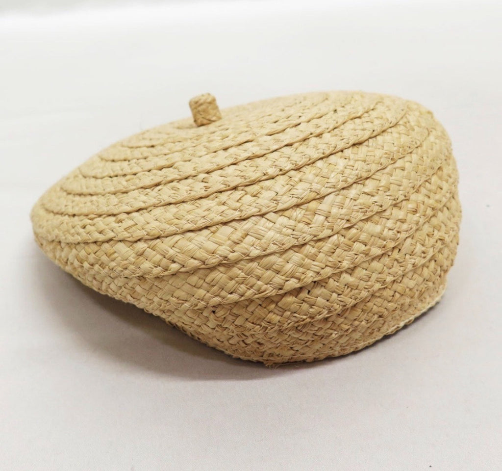 Jean Paul Gaultier 1980s Spiral Woven Natural Straw Hat