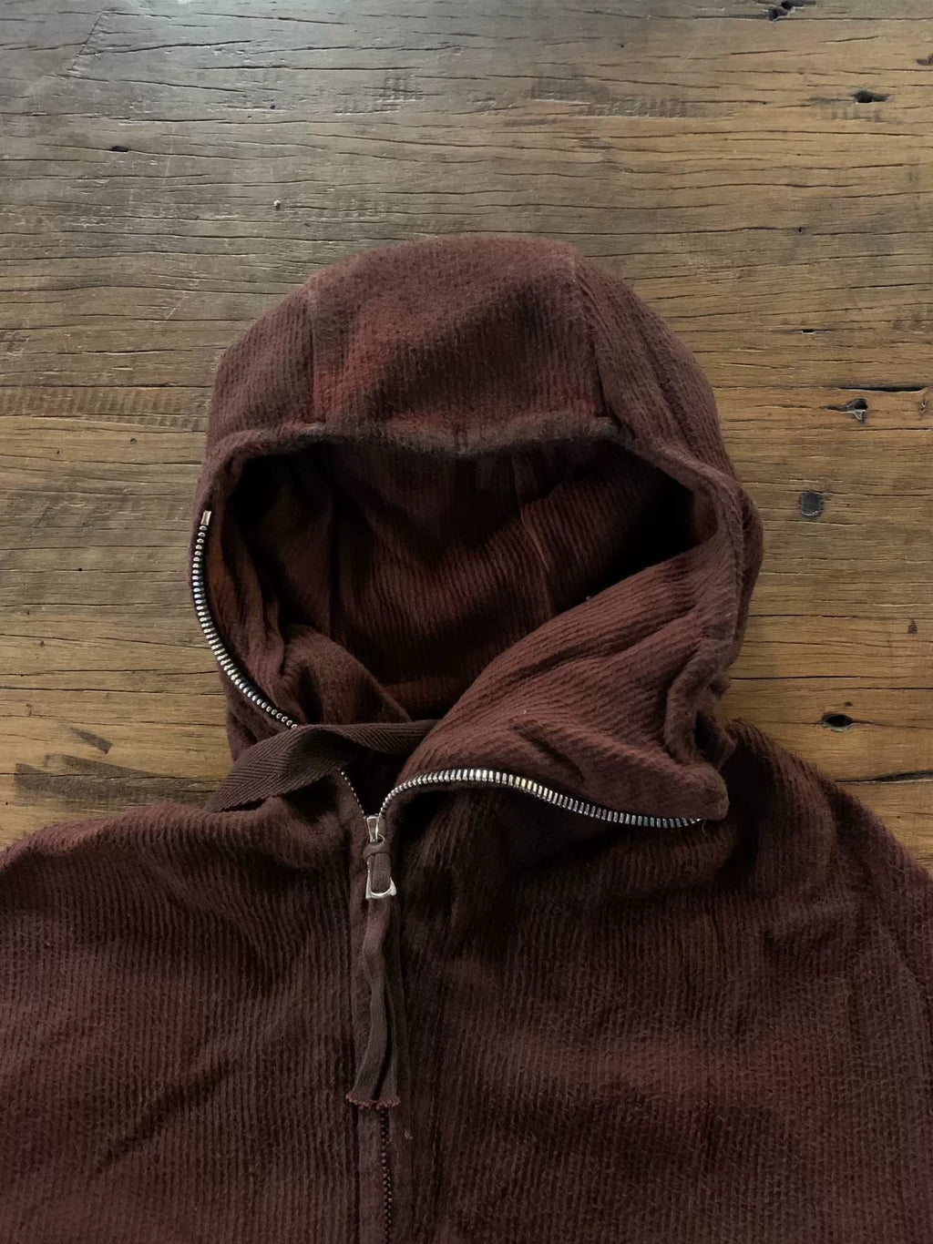 Boris Bidjan Saberi FW15 Black Burgundy Ninja Zipper2 Object Hooded Cotton Jacket