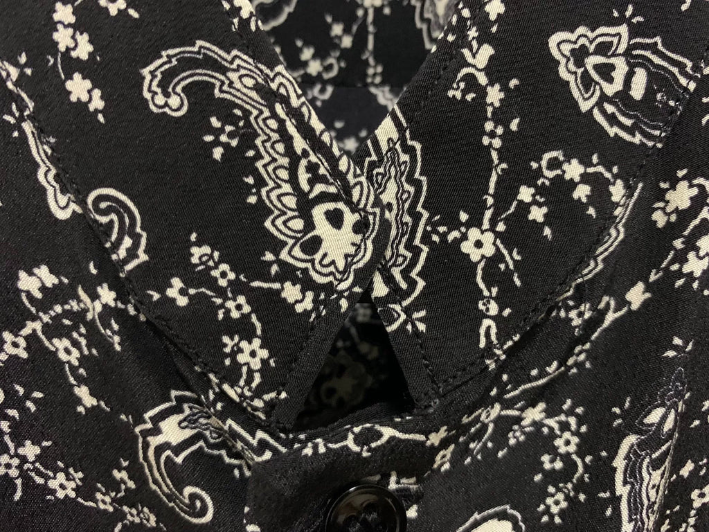 Saint Laurent 15SS Silk Black White Shirt