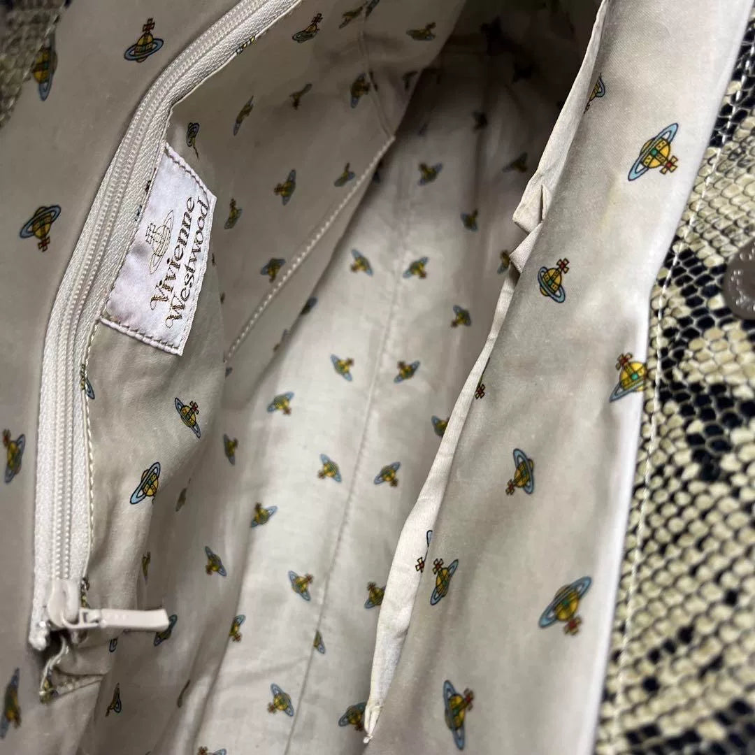 Vivienne Westwood Snake Skull Charm Tote Bag