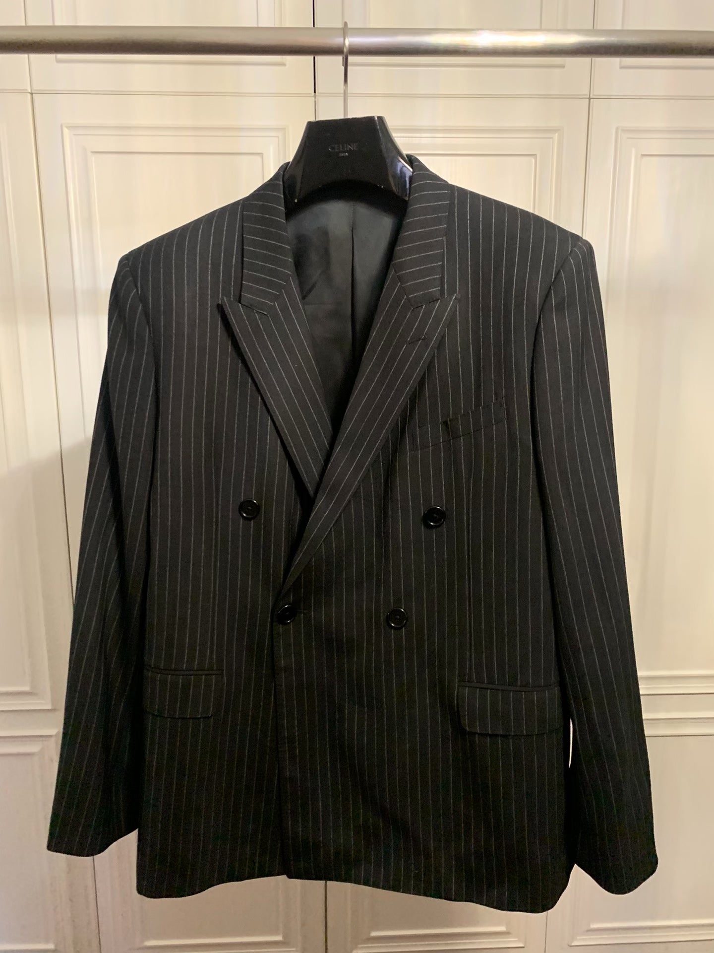 Celine 19FW Striped Double-Breasted Suit