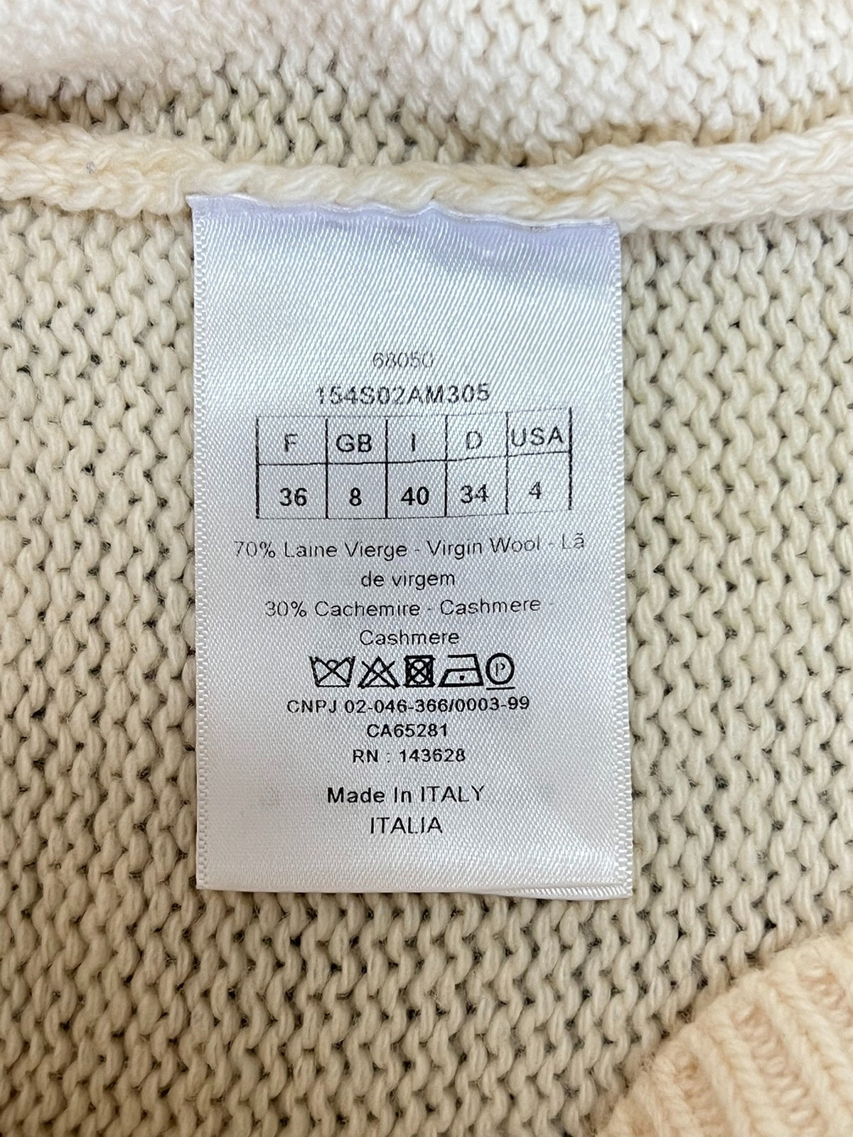 Dior Sailor Collar Tie-Front Sweater