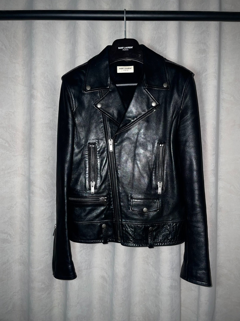 Saint Laurent LO1 SLP2018 Fall/Winter Authentic Lambskin Motorcycle Jacket