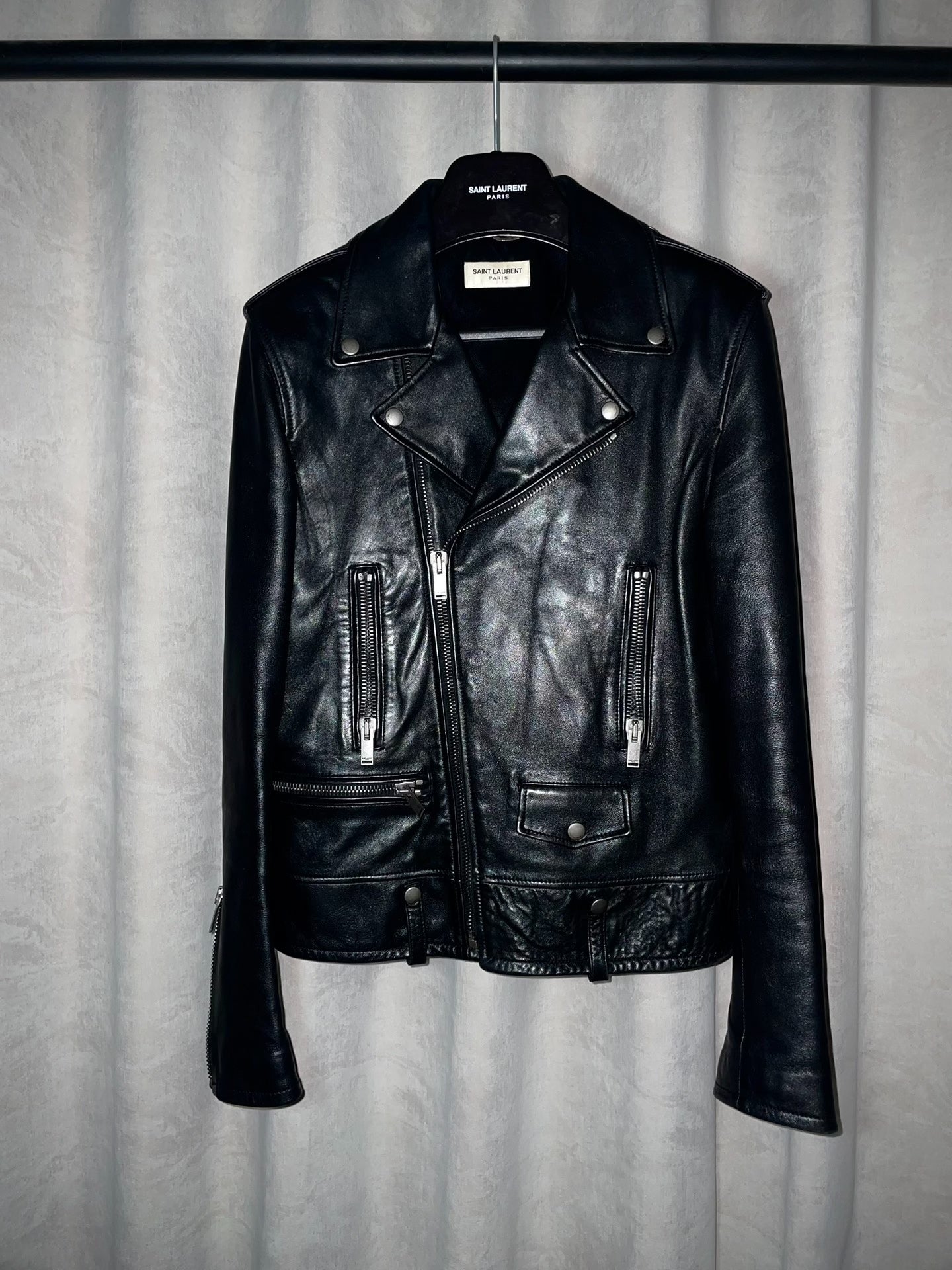 Saint Laurent LO1 SLP2018 Fall/Winter Authentic Lambskin Motorcycle Jacket