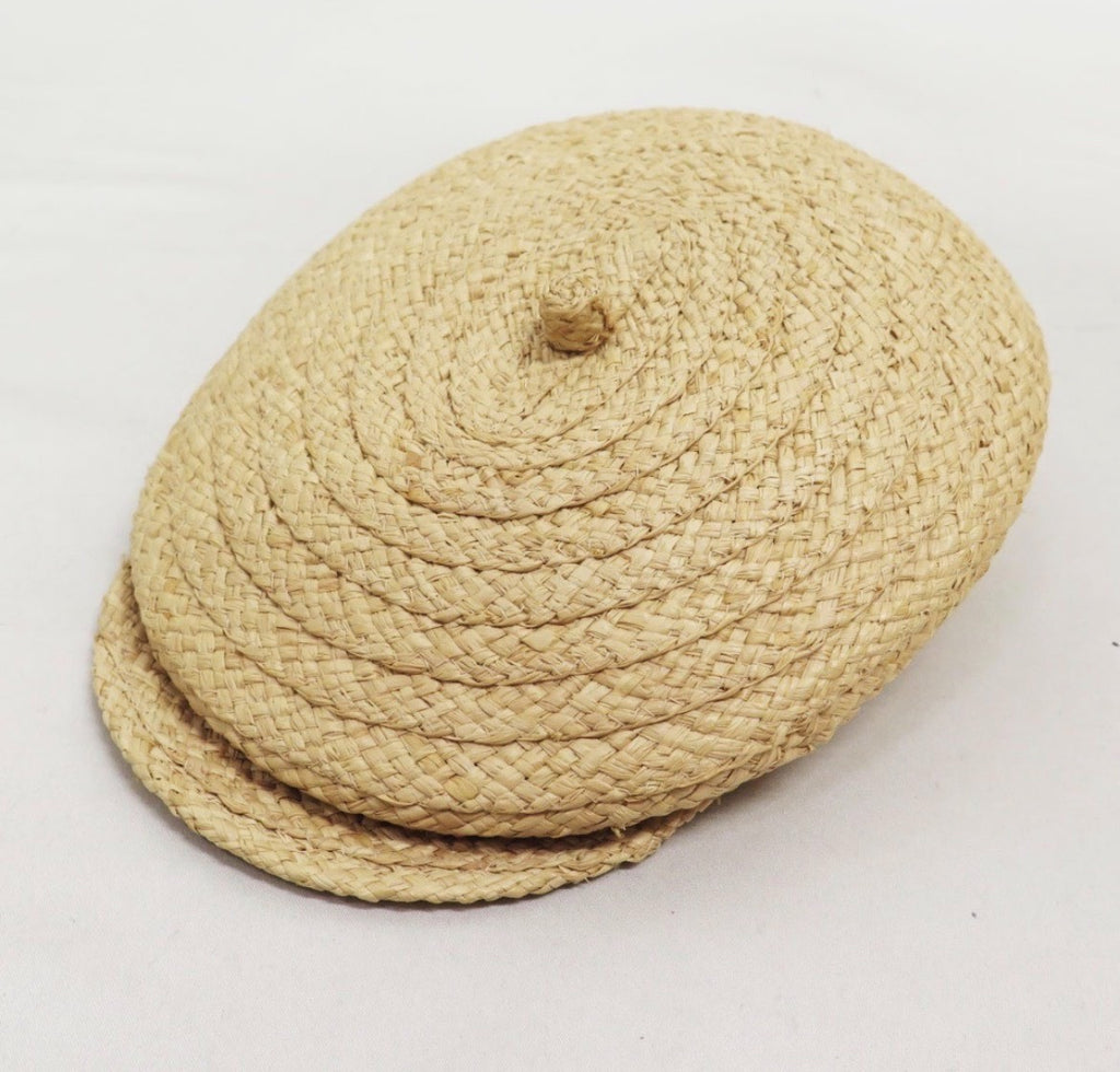 Jean Paul Gaultier 1980s Spiral Woven Natural Straw Hat