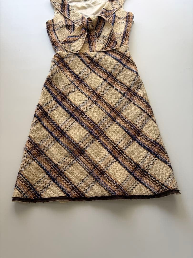 Miu Miu AW00 Runway Wool Plaid Dress