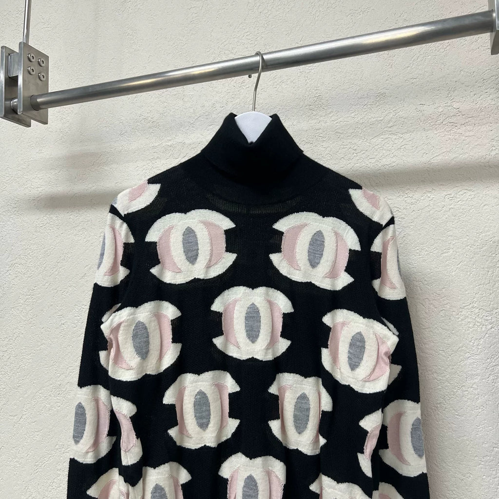 Chanel Double C Logo Knit Sweater