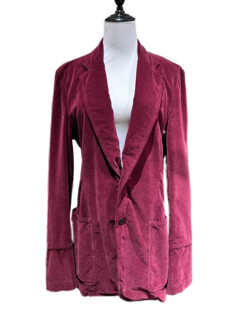 Dries van Noten 96SS Dvn Red Velvet Jacket
