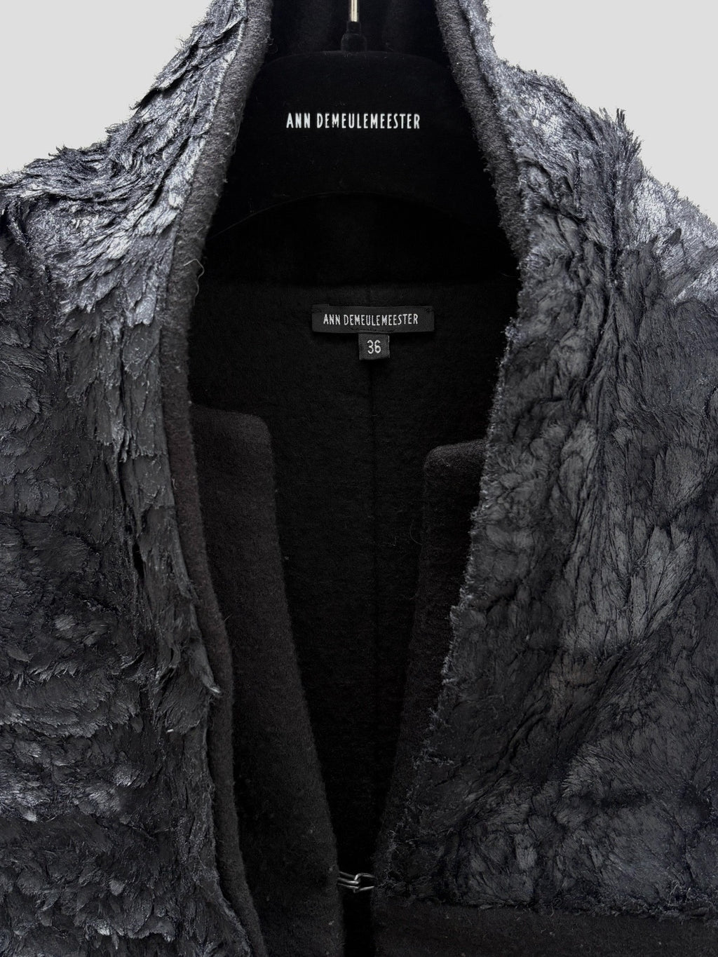 Ann Demeulemeester AW15 Crow Feather Vest